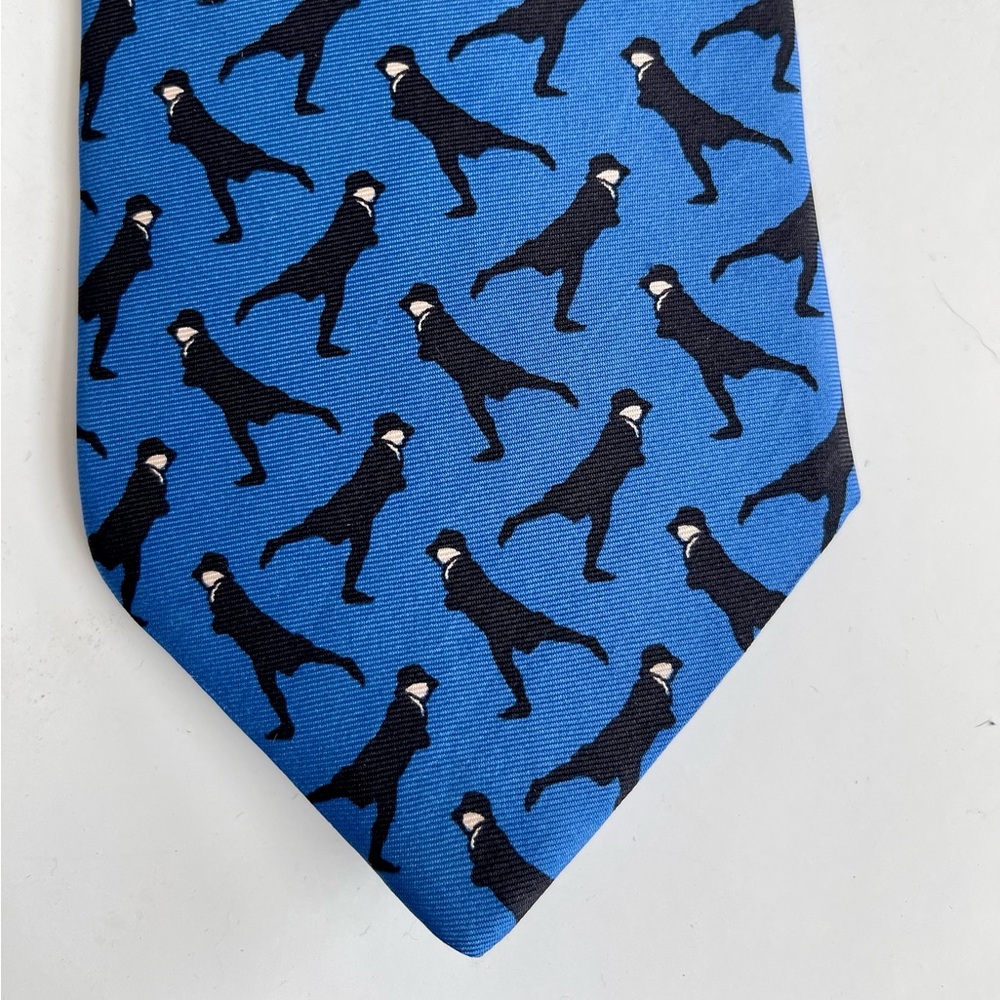 National Galleries of Scotland Blue Charlie Chaplin Silk Tie